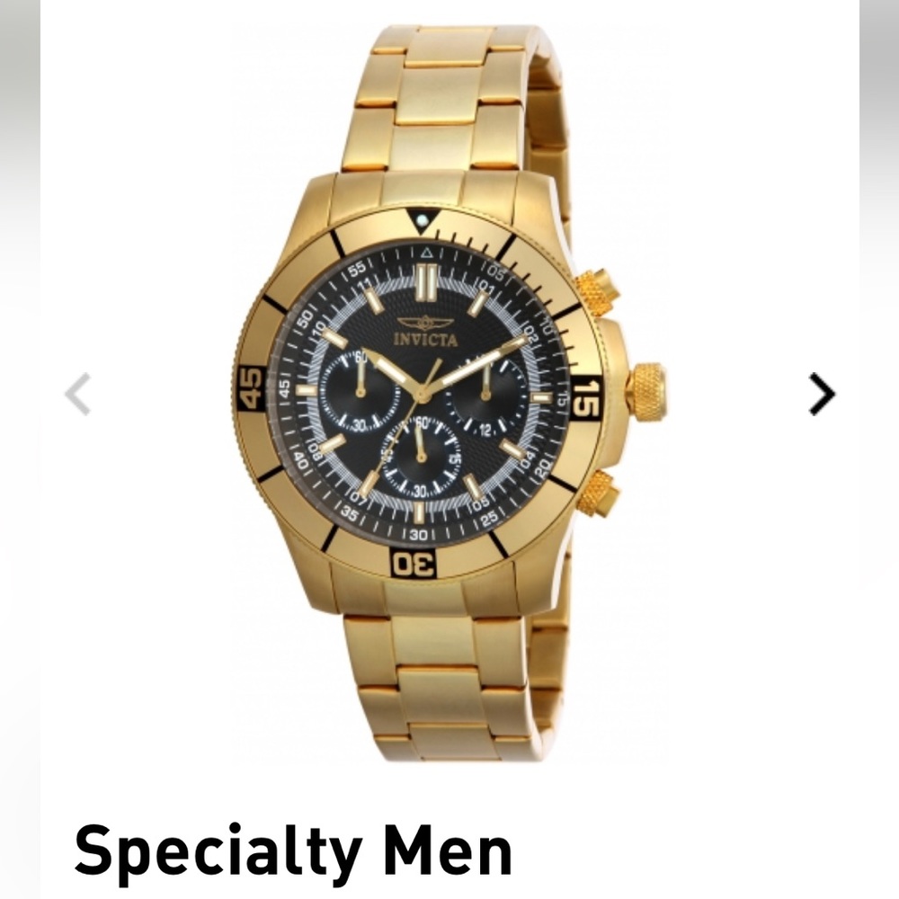 Limited edition 18k Gold Vermeil Mens Invicta Watch, best gift for men, original